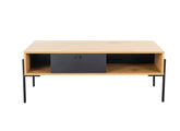 Madrid Oak & Black Coffee Table - front
